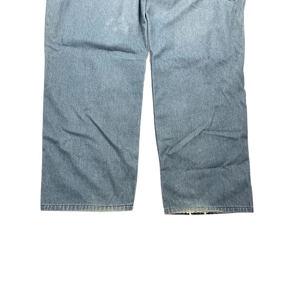 VTG Sears Roebucks Wear Tuff Carpenter Jeans Baggy Wide Leg Men Sz 46x32 Hip Hop - Picture 8 of 9